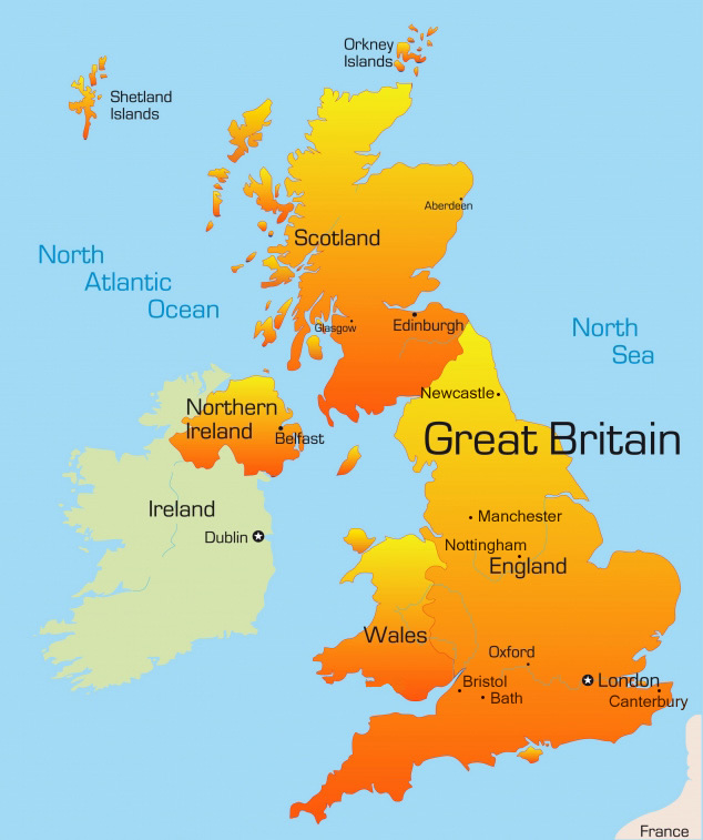 Peta Negara Skotlandia - Perhatikan Peta Di Bawah Ini Wilayah Inggris